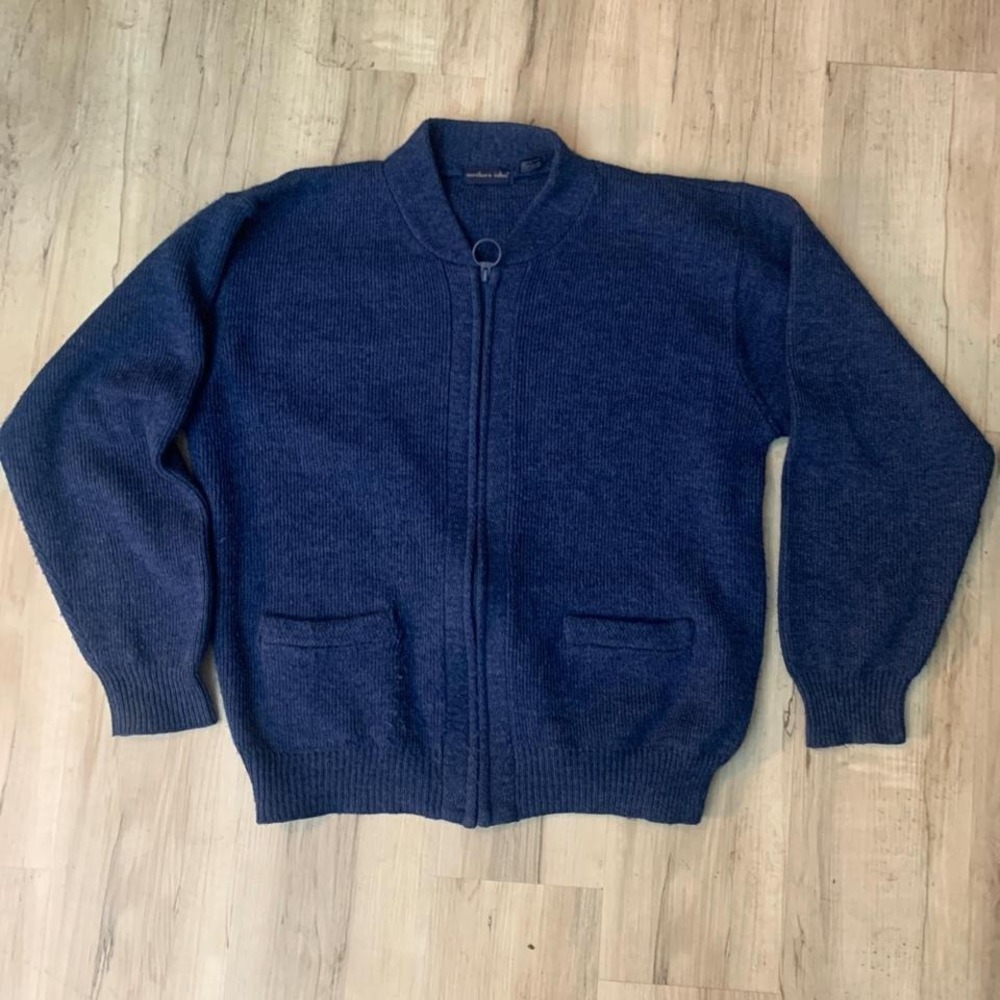 Vintage‎ Northern Isles navy blue zip up sweater